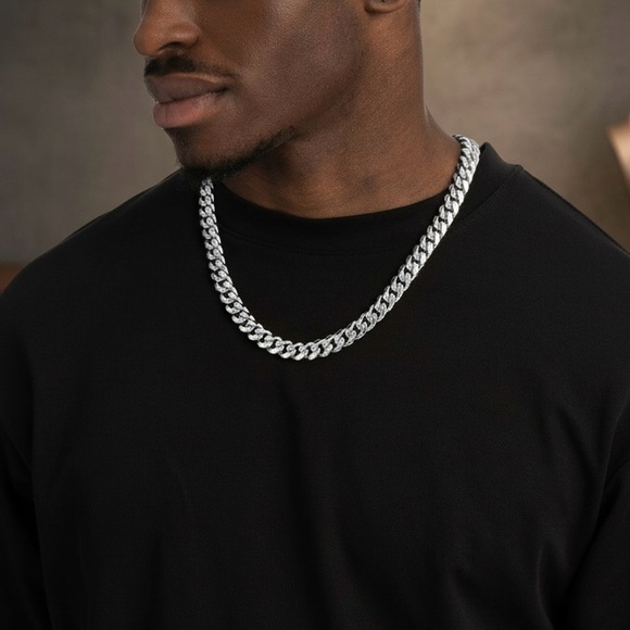 12mm Cuban Chain For Men - Picture 3 of 7